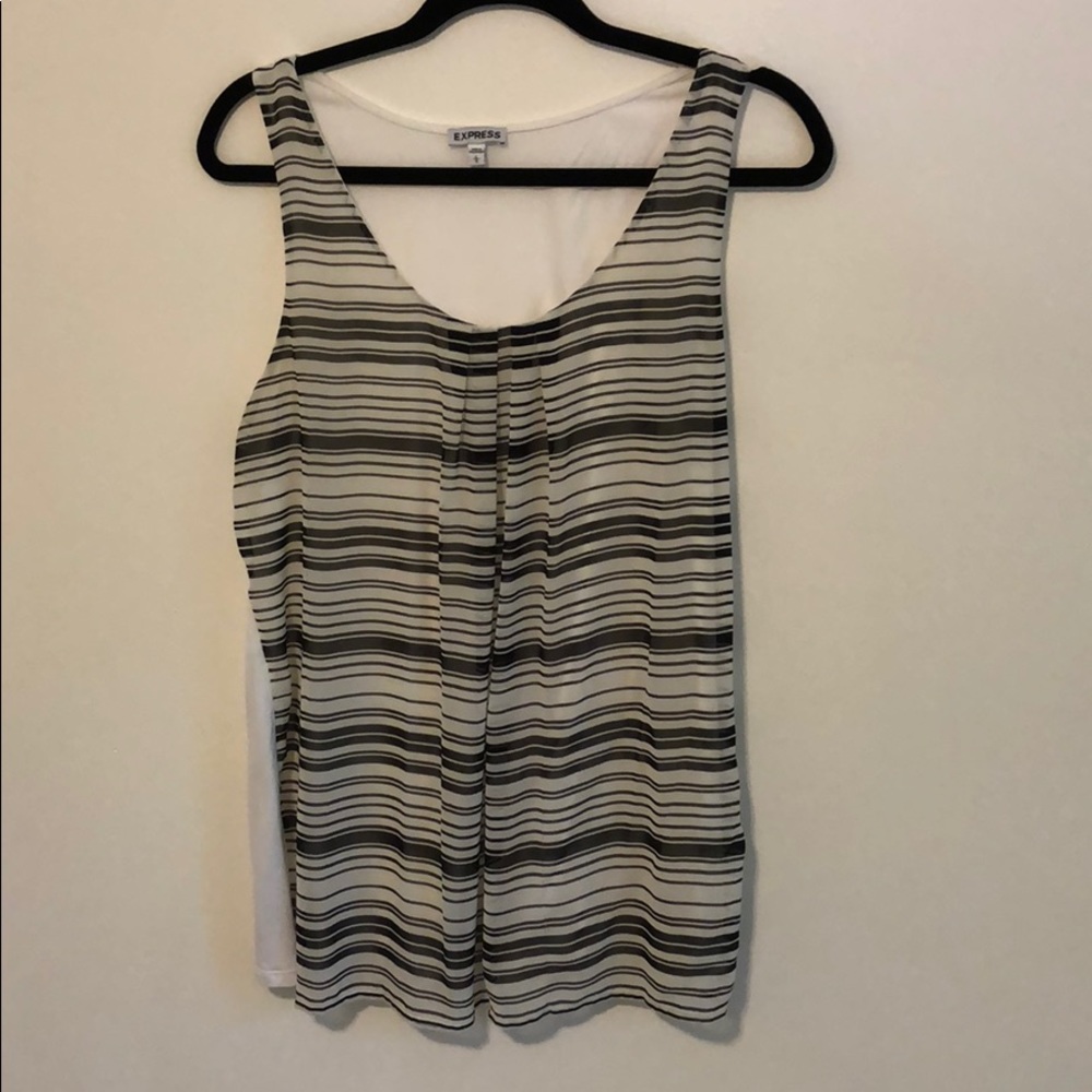 Black and white striped Express tank size large